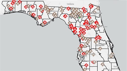 Wildfires in Putnam County blanket St. Johns County in smoke