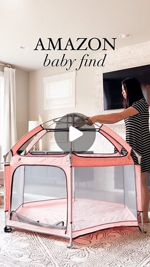 Tina | Seattle Influencer on Instagram: "This pop-n-go playpen has been so useful this summer! Both baby and toddler have enjoyed playing in it. We’ve brought it to parks and outdoor concerts as well as used it inside the house as a fort. Comes in five color options! Comment PLAY and I’ll DM the link directly to you or go to my Amazon page (link in bio) under the category Baby! #amazonfinds #babyfinds #playpen"