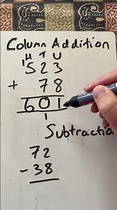 Column addition and subtraction #maths #martinmaths #primary watch place value