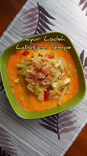 Resep Lodeh Labusiam Tempe #fyp #sayurlodeh #menuhemat #masakansederhana #gurihmanis