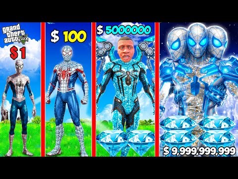 $1 DIAMOND SPIDERMAN to $1,000,000,000 DIAMOND SPIDERMAN in GTA 5