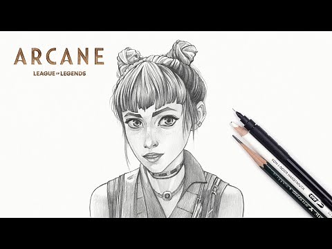 How to draw Powder (Jinx) | ARCANE Season 2 | Powder
