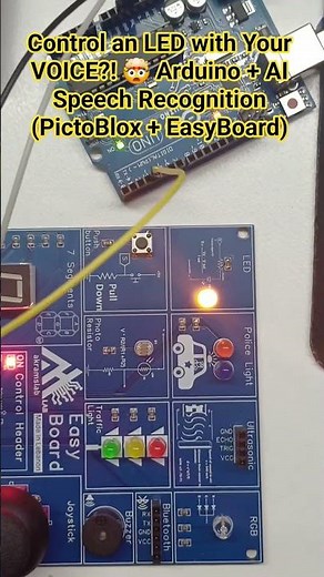 Control an LED with Your VOICE?! 🤯 Arduino + AI Speech Recognition (PictoBlox + EasyBoard)