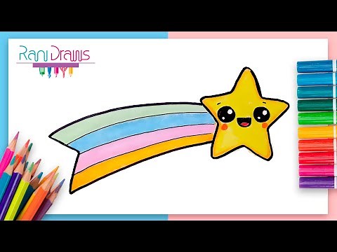 Cómo dibujar una ESTRELLA FUGAZ kawaii - ideas de dibujos fáciles