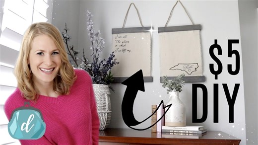 Pottery Barn inspired DIY canvas art (perfect farmhouse decor!)