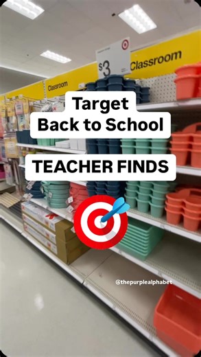 34K views · 1.4K reactions | Back to school is in session at Target. There are so many great teacher supplies too. Classroom decor, back to school organization, and more! Instagram: #BackToSchool #TargetFinds #TeacherSupplies #ClassroomDecor #ClassroomOrganization #TargetDollarSpot #TeacherLife #ClassroomEssentials #TeacherFinds #BudgetFriendly #SchoolSupplies #ClassroomSetup #TargetHaul #OrganizedClassroom #backtoschoolshopping | The Purple Alphabet | Facebook