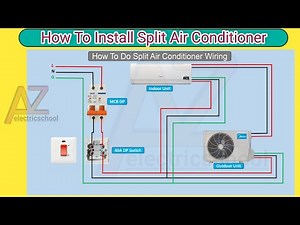 Split AC Wiring Diagram indoor outdoor single phase | How To install the air conditioner