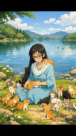 2D Cartoon Animation YouTube Shorts {Nature Ghibli‑Style 2D Animation}