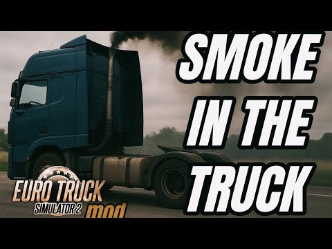 Smoke in the Truck 😱 // Exhaust Smoke mod🤩 #ets2 #mods #ets2mods ‪@SR_Maskout‬
