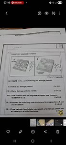 FIGURE 10.1: DRAINAGE PATTERNS[Image showing two drainage pat... | Filo