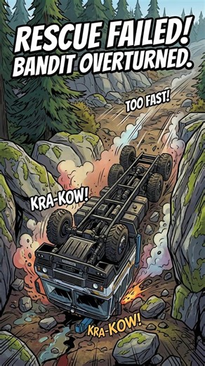 RESCUE FAILED! 😱 Bandit Overturned! #Shorts