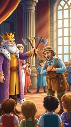 एक लकड़हारा की कहानी। #cartoon #shorts #viral