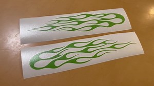 Flames X2 - Die Cut Vinyl Decal for Car, Motorcycle, Wall. Window (5.5"-22") - Etsy