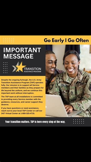 TAP CENTERS ARE OPENED | United States Army Transition Assistance Program | Facebook