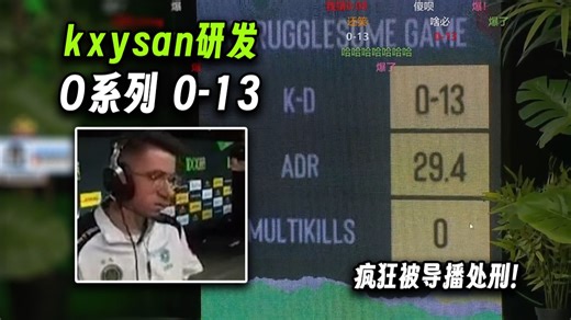 恭喜k3成功研发O系列，玩机器难绷kxysan打出0-13生涯最低，甚至还要被导播反复处刑，但是这都还有0.23的rating3.0