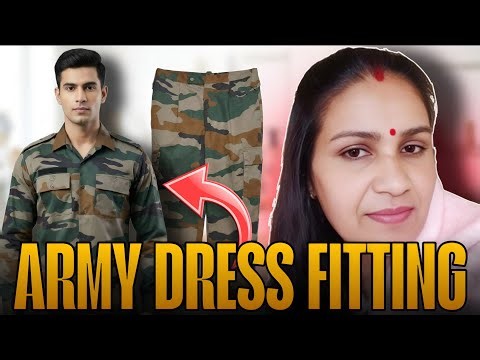 ARMY DRESS SIZE FITTING | RADHA VLOGS .