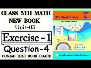 Class 5th Math New Book-Unit 3-Exercise 1 Q4-5th New Math-How to add & Subtract the fractions