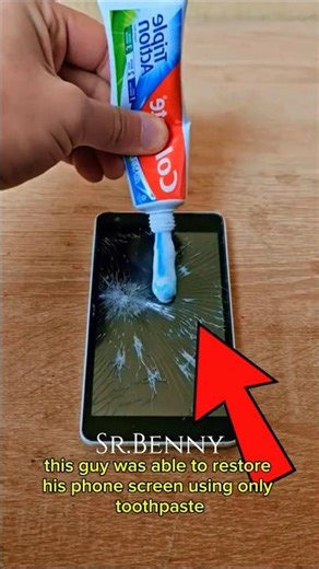 😲 He only needed toothpaste to fix his cell phone