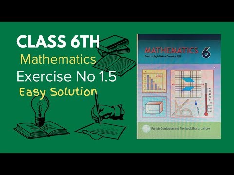 Class 6th Math Ex 1.5 Complete Solution | New Syallabus | PTBB.