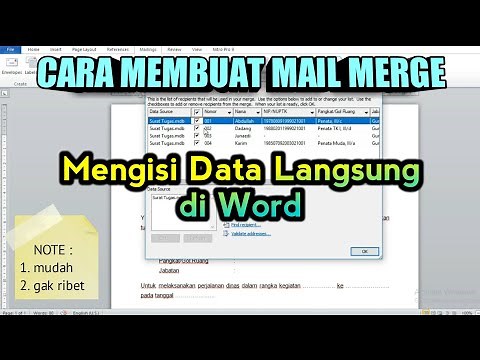 Cara Membuat Mail Merge Mengisi Data Langsung di Word