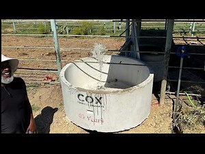 Concrete Water Trough Setup: Final Touch After 2100 Feet of PVC Install