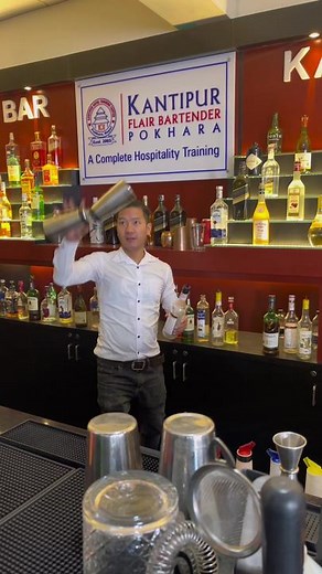 Admission open bartender course #kantipurhoteltrainingcenter #nepal #pokhara #stylishbartender #skills #rameshmagarbartender #bartender