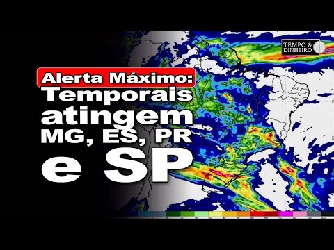 Heavy rains are expected in Minas Gerais, Espírito Santo, Paraná, and São Paulo. Alert from Inmet...