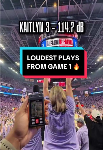 How loud does Ballhalla get? 🔊 We brought a decibel meter to Game 1 to find out. Tonight, the energy returns for Game 2 of the #2026WNBAFinals! #decibelmeter #valkyries #ballhalla #wnba