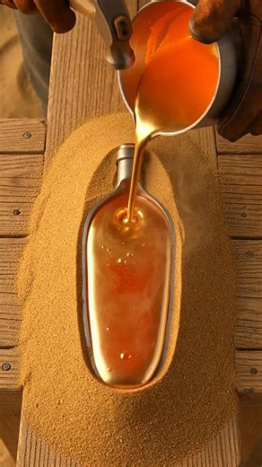 Sand Casting Process | Molten Metal to Bottle #Shorts