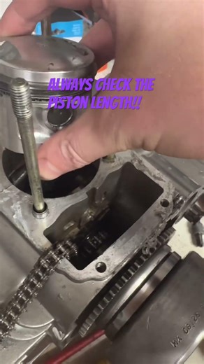 Stupid mistake always check your piston head length!! #automobile #engineblock #motorbike