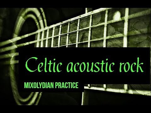 Celtic Acoustic Rock Guitar Backing Track - Mixolydian Practice Jam 6/8