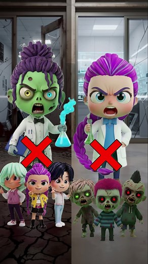 Rumi Squad vs Zombie Squad 💃🧟‍♀️😦 #kpop #usa #cartoon #comedy #shorts #rumi