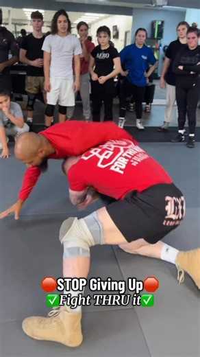 Bad Position Doesn’t Mean Lost Position💪 Too many wrestlers and grapplers quit too early on their attacks. Just because your shot gets stuffed doesn’t mean it’s over—it just means you have to fight through it. When your opponent defends your shot and sprawls, don’t quit on yourself & don’t bail out. Slide your shooting hand up to their hip and clamp down tight. From there, use your other arm to build height—get your chest up off the mat and your knees back under you. Start knee-sliding and driv