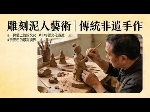 雕刻泥人藝術｜傳統非遺手作Clay Figure Carving Art#culture #youtube #china