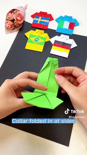 Football team uniform.origami jersey#origami #handmade #handmade #manual #HPRadicalReuse #Origami