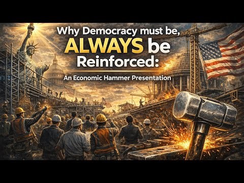Why Democracy must be, ALWAYS be Reinforced: An Economic Hammer Presentation. {18 voiced languages}
