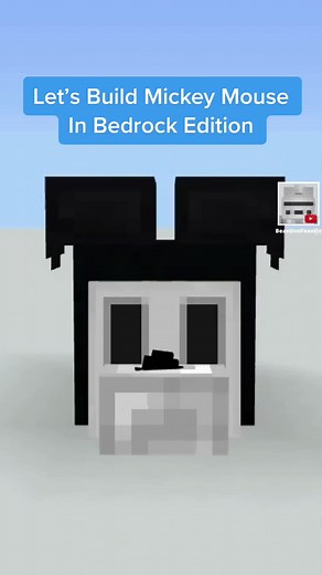 Minecraft Mickey Mouse Building Tutorial in Bedrock
