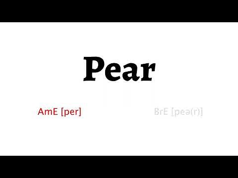How to Pronounce pear in American English and British English