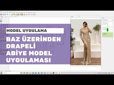 DesignCad 4.7 | Temel Kalıptan Drapeli Abiye Model Uygulaması - Adım Adım Kalıp Çıkarma