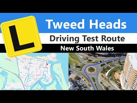Tweed Heads Driving Test Route, NSW – Sample Route Map Flythough - Free App