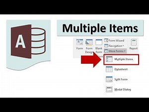 شرح Microsoft Access | More Forms Multiple Items