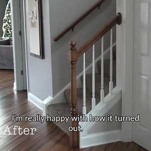 13K views · 213 reactions | Gel Stain With No Stripping | DIY Oak Banister Makeover  | Pretty Distressed | Facebook