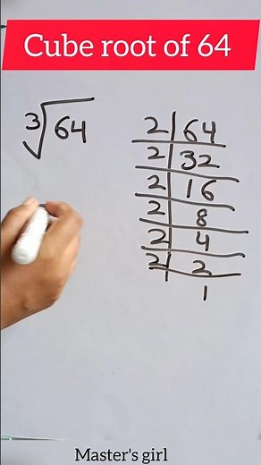 Cube root of 64 Trick #maths #mathematics tricks