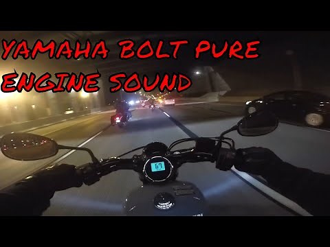 YAMAHA BOLT NIGHT RIDE | PURE ENGINE AND EXHAUST SOUND | FULL RIDE VIDEO