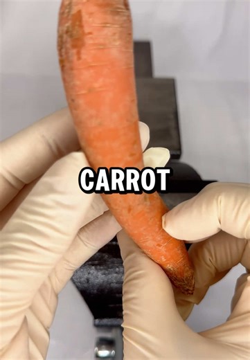Crush a carrot with a vice.