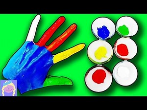 Learn Colors with Finger Family Hand Painting Song #3
