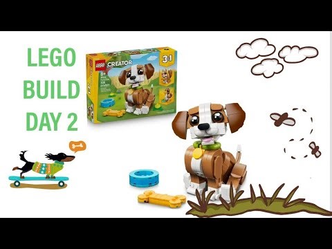 Building a LEGO Playful Puppy Day 2 || Build Your Own Pet with LEGO
