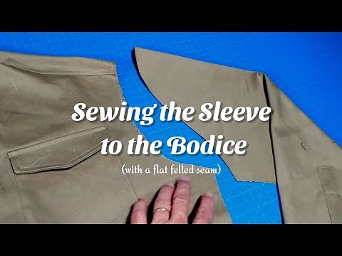 How to Sew a Sleeve to the Body of a Jacket Using Flat Felll Seam _ Beginner's Guide