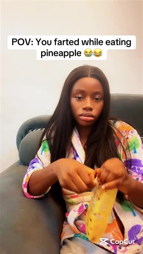 Unexpected Fart While Eating Pineapple