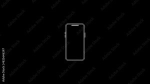 Smartphone Rotation animation,Phone Rotation animation, 90 Rotation, for Social , 3D illustration.